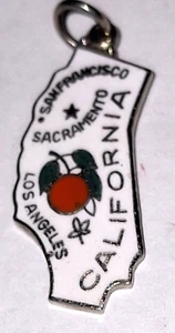 Vintage Enamel California State Charm MIJ - Picture 1 of 3