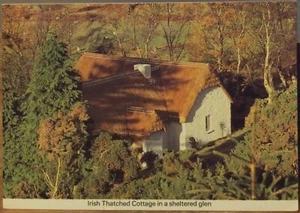 Postal Irlandesa Una CABAÑA DE PAJA IRLANDESA en un Cañón Refugiado Irlanda Cardall 409 - Imagen 1 de 2
