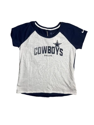 Dallas Cowboys Nike Women's Sz Large T Shirt Open Back Navy Blue White NFL - Image 1 of 4