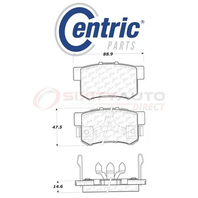 Centric Posi Quiet Disc Brake Pads w Shims for 2010-2018 Acura RDX 2.3L 3.5L vr Foto 1 de 4