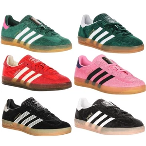 Adidas Gazelle 3 Capas Gamuza Con Cordones Mujer Entrenador en Negro Blanco Reino Unido 3-8 - Imagen 1 de 37