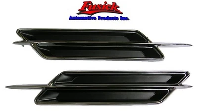 1966 Olds Cutlass 442 Cast Chrome Fender Louver Set - Imagem 1 de 2