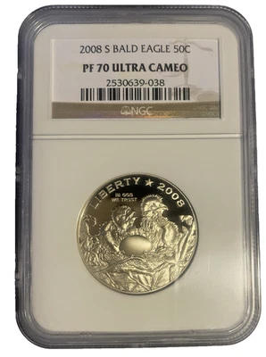 2008 S Bald Eagle Commemorative Half Dollar NGC PF 70 Ultra Cameo - Image 1 of 2