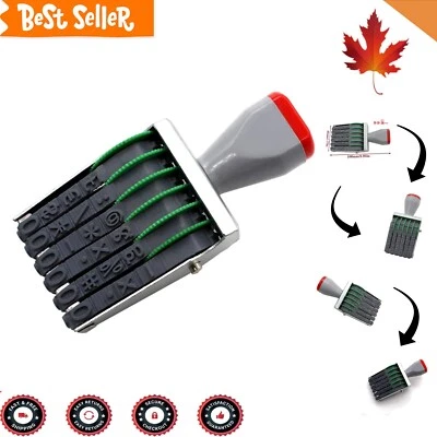 Carimbo de número de borracha multiuso 6 dígitos - Roda de rolamento fácil - Multifuncional - Imagem 1 de 4