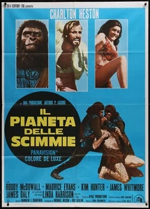 Planet of the Apes (1968) Original Italian 1P Folded Poster 39x55 - Picture 1 of 1