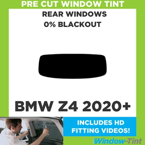 For BMW Z4 2020+ Pre Cut Window Tint Rear 0% Blackout Film - Picture 1 of 10