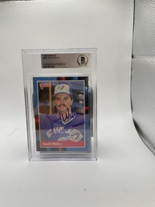 1988 Donruss David Wells Blue Jays #640 RC BECKETT CERTIFIED AUTOGRAPH