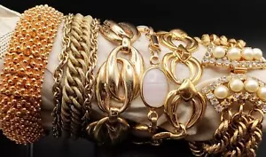Konvolut 6 Vintage Armbänder Sarah Coventry Goldette Napier Bergere - Bild 1 von 13