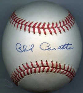 PHIL CAVARERTTA Single-Signed Baseball 1945 MVP Cubs   - Bild 1 von 2