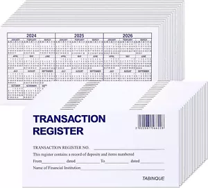 24 PCS Check Registers for Personal Checkbook, Easy to Read Checkbook Register - Picture 1 of 5