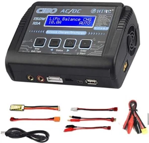 C150 150W Caricabatterie LiPo 10A per DJI Tello & Batterie 7.4V/3.7V, Nero - Imagen 1 de 4