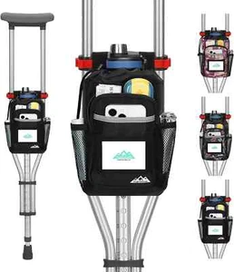 Crutch Bag Large Capacity Crutch Accessories Storage Pouch Organizer Bag - Picture 1 of 9