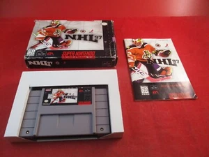 NHL 97 (Super Nintendo SNES) COMPLETE w/ Box manual game WORKS! 1997 - Picture 1 of 13