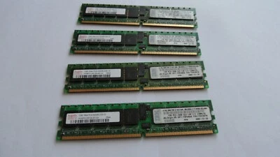 HYNIX 4x 1GB, 4GB PC2-3200R DDR2 1RX4 MEMORY HYMP512R724-E3 SERVER RAM R018 - Image 1 of 4
