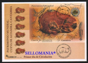 2015 PATRIMONIO CUEVA DE ALTAMIRA 4965 SPD FDC CAVES PREHISTORIC BISON TC20534 - Imagen 1 de 1