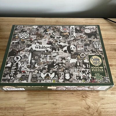 Rompecabezas Cobble Hill; Blanco y negro: animales; 1000 piezas con póster NUEVO Foto 1 de 4