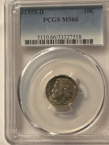 1955-D Roosevelt Dime MS66 - Picture 1 of 2