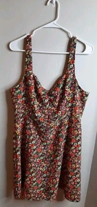 Topshop Womens Sleeveless Mini Sundress Size 12 Floral Flowers Back Zip Y2K - Picture 1 of 13