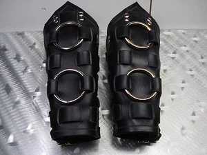 CORREAS DE CUERO GUANTE METAL NEGRO...(MDLG0068)... FORTALEZA OSCURA - Imagen 1 de 11