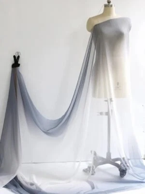 Ombre Gasa 58"" Ancho 30D Gradiente Gasa Tela Transparente Bufanda de Baile Boda Foto 1 de 4