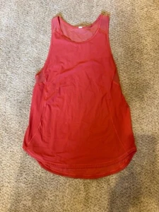lululemon tank size 6 orange Red Sculpt 2 tank - Picture 1 of 3