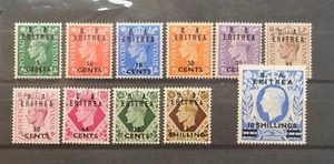 BA Eritrea, GB ovpts - 1950 GVI sg E13 - E22 lhm - E168 - Picture 1 of 1