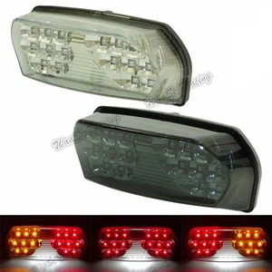 Chrome Led Tail Turn Signal Light Fit KAWASAKI Ninja ZX7R/RR 96-03 GPz1100 95-97 - Picture 1 of 15