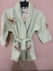 Lillian Vernon Kids Monkey terry Bathrobe NWT Size 8 - Picture 1 of 1