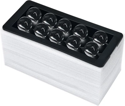 Bandeja de cubitos de hielo transparente esfera - molde para hacer bolas de hielo de silicona, hielo redondo transparente cristalino Foto 1 de 4