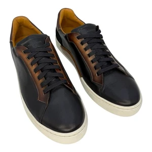 Magnanni Herren Amadeo Poliertes Leder Bicolor Niedrig Turnschuhe Größe 9,5 - Bild 1 von 7