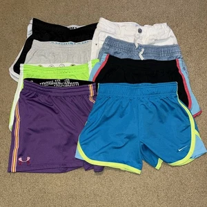 Girls Youth Medium YM Shorts Lot of (8) - Nike, Under Armour, etc School, Sports - Picture 1 of 13