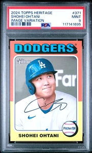 SHOHEI OHTANI 2024 Topps Heritage IMAGE VARIATION SP #371 Dodgers PSA 9 Low Pop - Picture 1 of 3