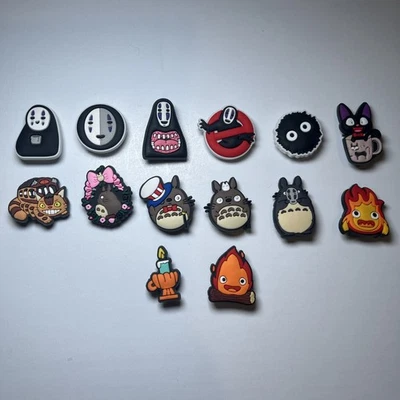 14pcs of Studio Ghibli Miyazaki Shoe Croc Charms  - Totoro Catbus NoFace - Image 1 of 3