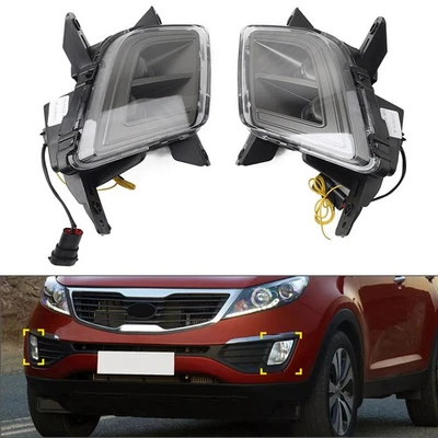 Daytime Running Lights DRL Fog Lamp Turn Signals For Kia Sportage 2011-2015 - Image 1 of 4