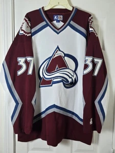 Vintage Starter Colorado Avalanche Chris Drury Jersey Men's Size XL White - Picture 1 of 4