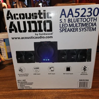 Sistema de altavoces multimedia LED Acoustic Audio by Goldwood AA5230 Bluetooth 5.1 Foto 1 de 4