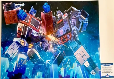 Frank Welker & Peter Cullen 签名 变形金刚 金属 16x20 照片 基本证书 — 第 1/4 张图片