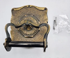 Vtg MCM 1972 Amerock Carriage House Antique Brass Toilet Paper Holder Wall Mount - Bild 1 von 20