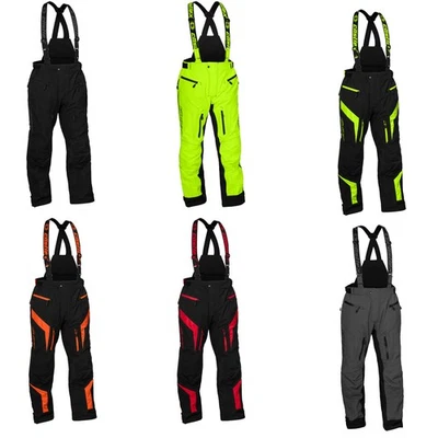 Mens Castle X Fuel G8 Snowmobile Pants Winter Bibs Snow Waterproof Windproof - Image 1 of 2