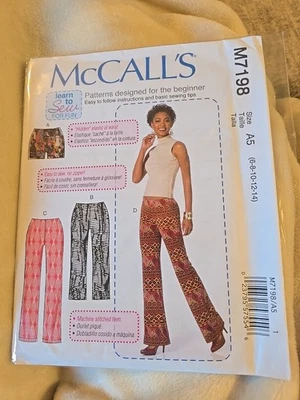 MCALLS SEWING PATTERN M7198 MISSES SHORTS PANTS SIZE 6 8 10 12 14 UNCUT FF NEW - Image 1 of 2