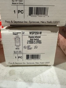 (1) Pass and Seymour WSP250-W Passive Infrared Wall Switch - W143 - Imagen 1 de 1