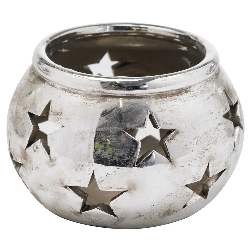 Aspen Silver Star Tea Light Candle Holder - Lantern - Image 1 of 1