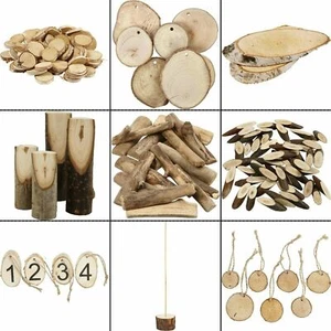 Mezclas de madera agujeros rebanadas numeradas discos ramas decorativas cortes soportes | Elige - Imagen 1 de 23