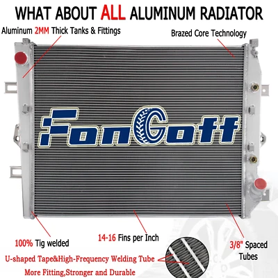 4ROW Radiator For 2011-16 Chevy Silverado/GMC Sierra 2500HD 3500HD Truck 6.6L V8 - Image 1 of 4