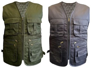 681 Mens Waistcoat Thermal LINED Quilted Thick Multi Pockets Fishing Hunting - Picture 1 of 4