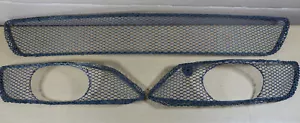 2003-2005 Mercedes W209 CLK500 CLK55 AMG Front Bumper Lower Grills Set of 3 - Picture 1 of 4