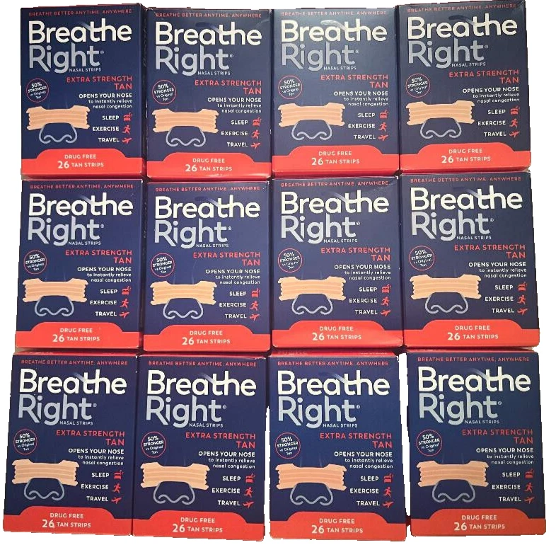 312 BREATHE RIGHT NASAL STRIPS EXTRA STRENGTH TAN ( 12 x 26 CT BOXES ) EXP 2028 - image 1 of 1