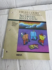 Securities Regulation, Keyed to Cox by West Law School Paperback High Court Case - Imagen 1 de 12