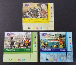 2008 Malaysia Scouts Association Centenary Celebration 3v Stamps Set BR corner