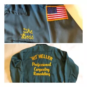 Dickies Detroit Jacket American Flag Fully Embroidered Back Insulated Retro - Picture 1 of 13
